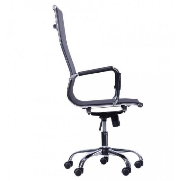 Крісло офісне AMF Holding Slim Net HB XH-633 1140+80х580х640 Хром/Чорний - фото 2