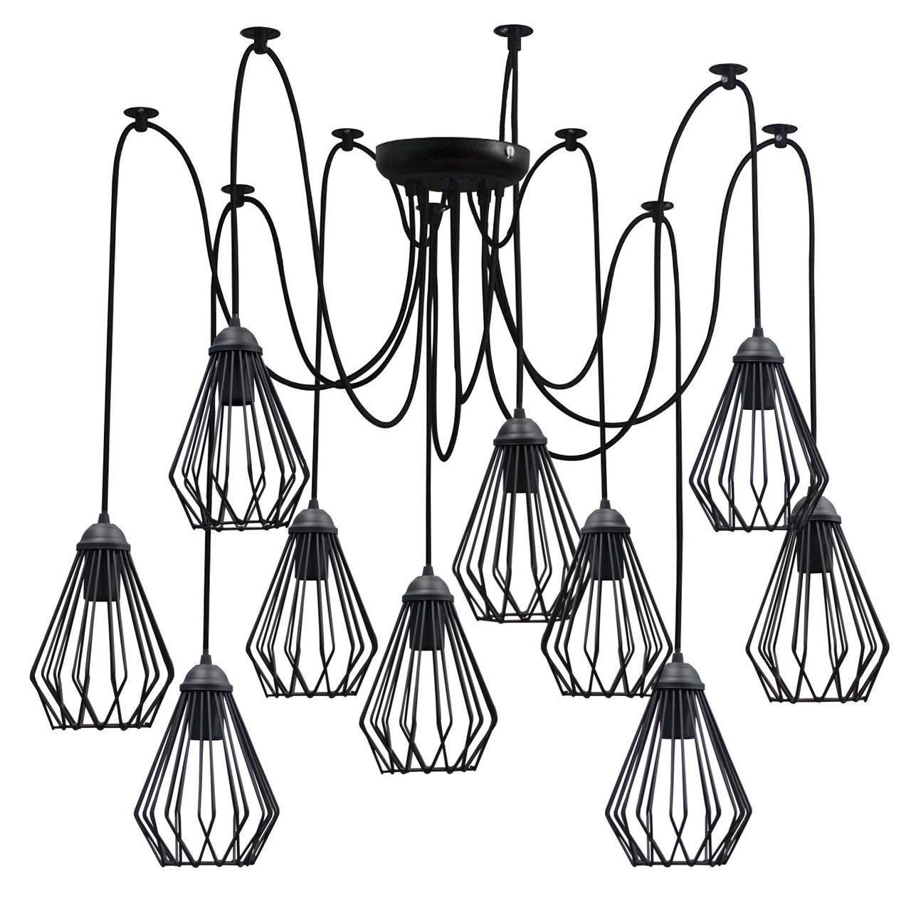 Люстра MSK ELECTRIC Silvia паук 10 плафонов (NL 05371-10)