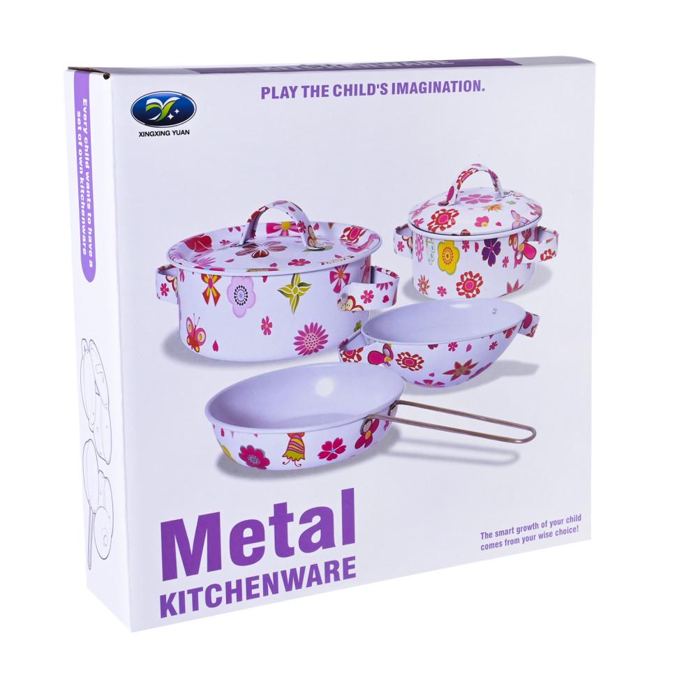 Дитячий набір посуду Kitchenware 620-B5 каструля пательня White (2990400743)