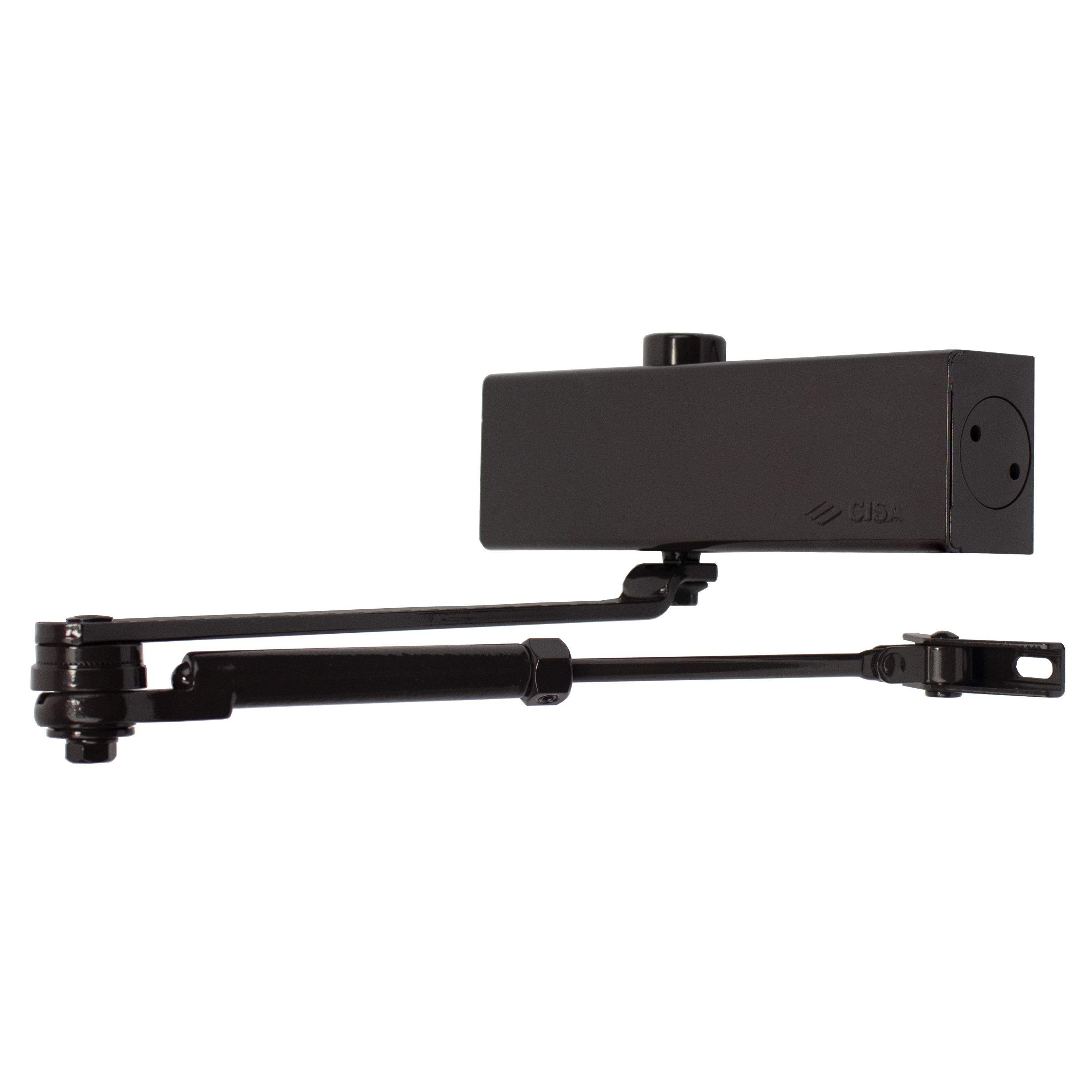 Доводчик Cisa C1511.03.0.88 Professional Plus2 STD HO с фиксацией до 80 кг Коричневый