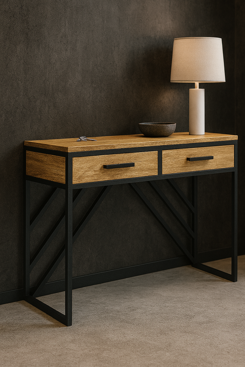 Стіл консольний EcoLoft Астор в стилі лофт (DSP-1248)