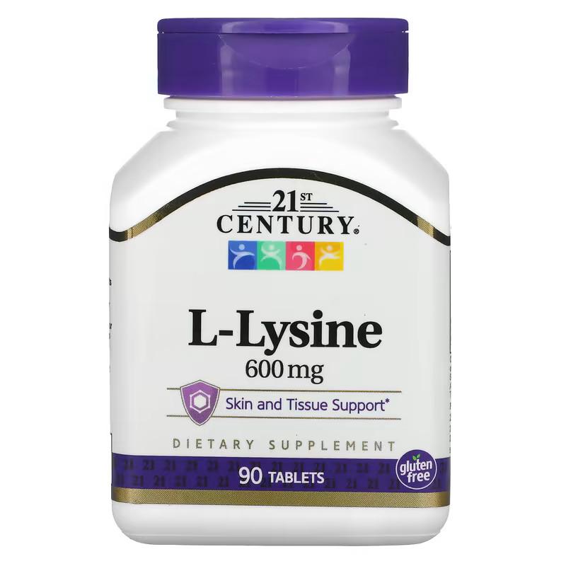 Аминокислота 21st Century L-Lysine HCL 600 мг 90 таб. (11165)