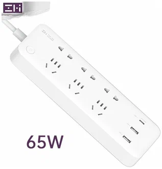 Фільтр-подовжувач мережевий MiJia Mi Home ZMI Power Strip CPX01 6 розеток + 2 USB-port + 1 USB-C port 65 Вт White (CXP01) - фото 6 Фільтр-подовжувач мережевий MiJia Mi Home ZMI Power Strip CPX01 6 розеток + 2 USB-port + 1 USB-C port 65 Вт White (CXP01) - фото 6
