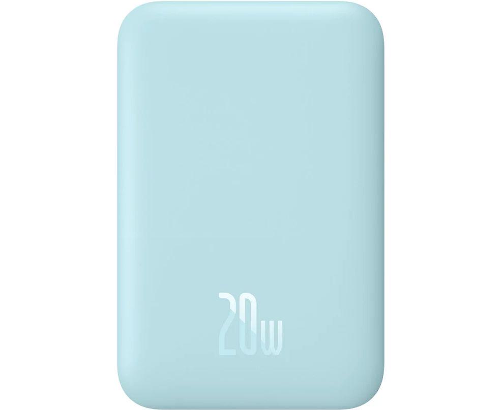 Внешний аккумулятор Baseus Magnetic 20W 6000 mAh для iPhone 12/13/14 с беспроводной зарядкой Blue