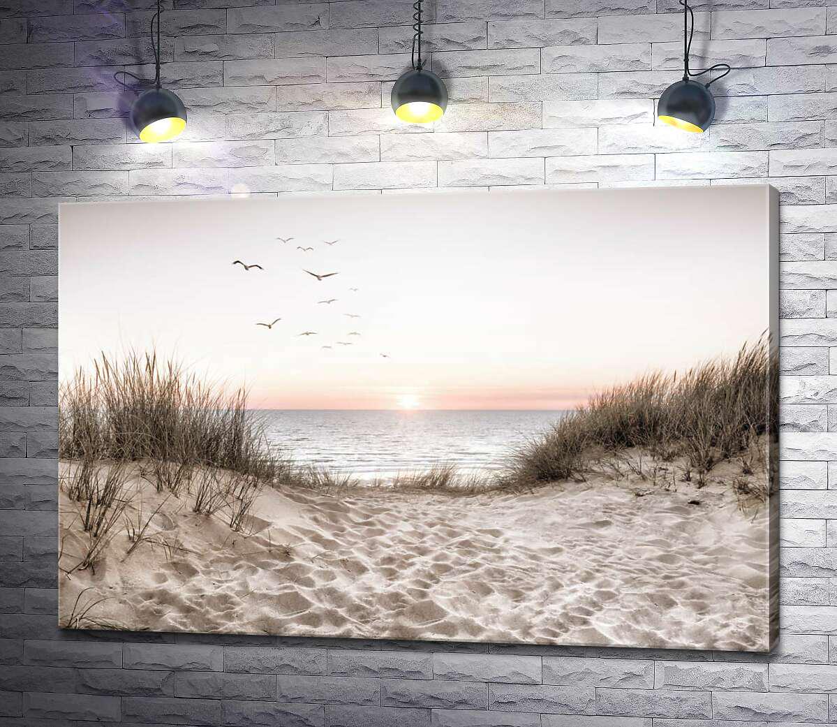 Картина ArtPoster Дикий песчаный берег моря 50x33 см Модуль №1 (004287)