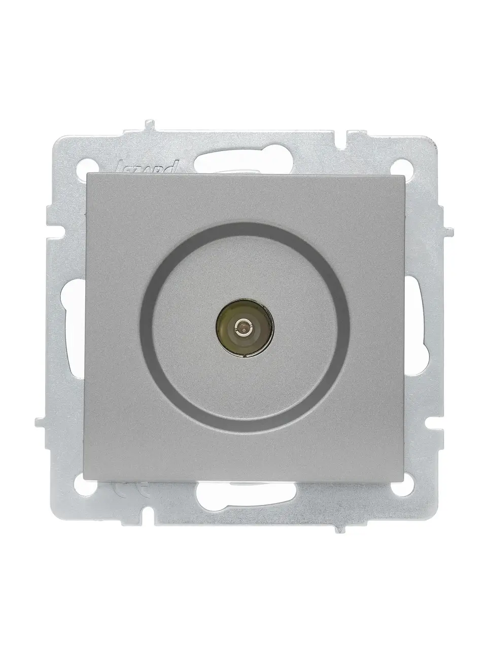 Розетка телевизионная Lezard Vesna проходная без рамки Серый