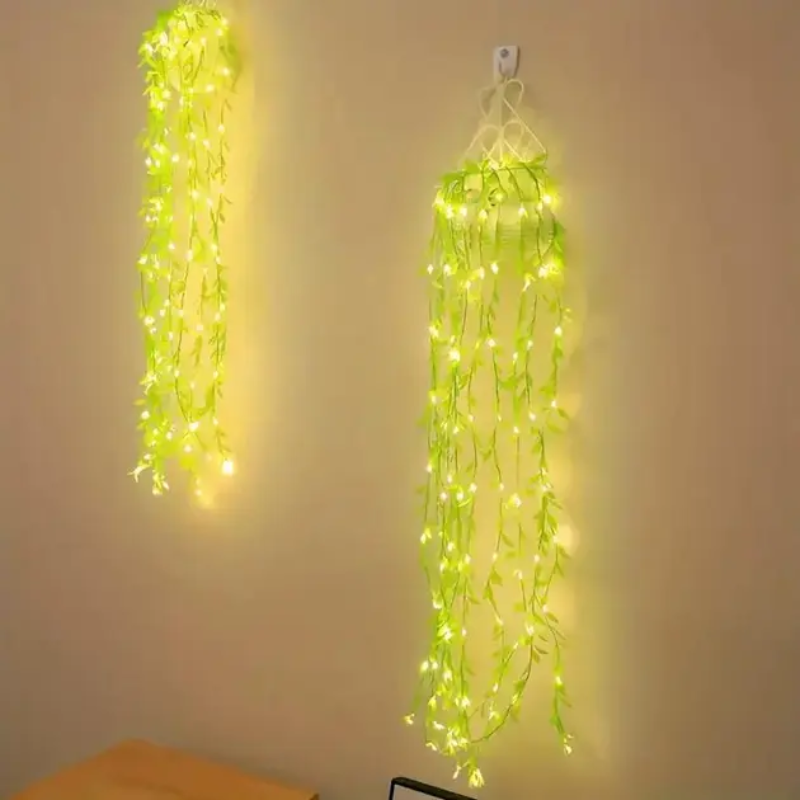 Гірлянда світлодіодна Зелена Іва теплий з LED-підсвіткою з листям (2814870553) - фото 5