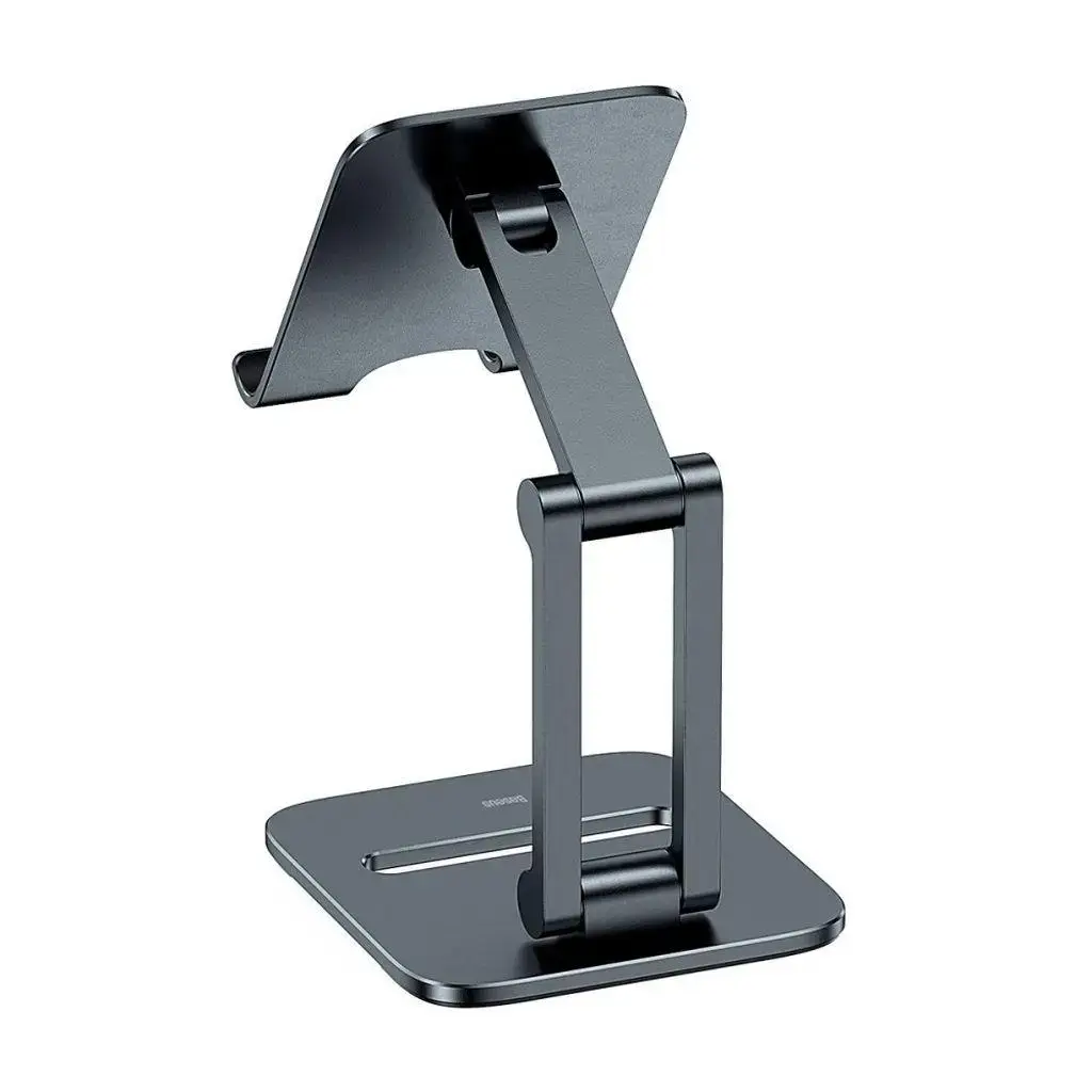 Подставка для телефона и планшета BASEUS Desktop Biaxial Foldable Metal Stand LUSZ000013 настольная Grey - фото 2