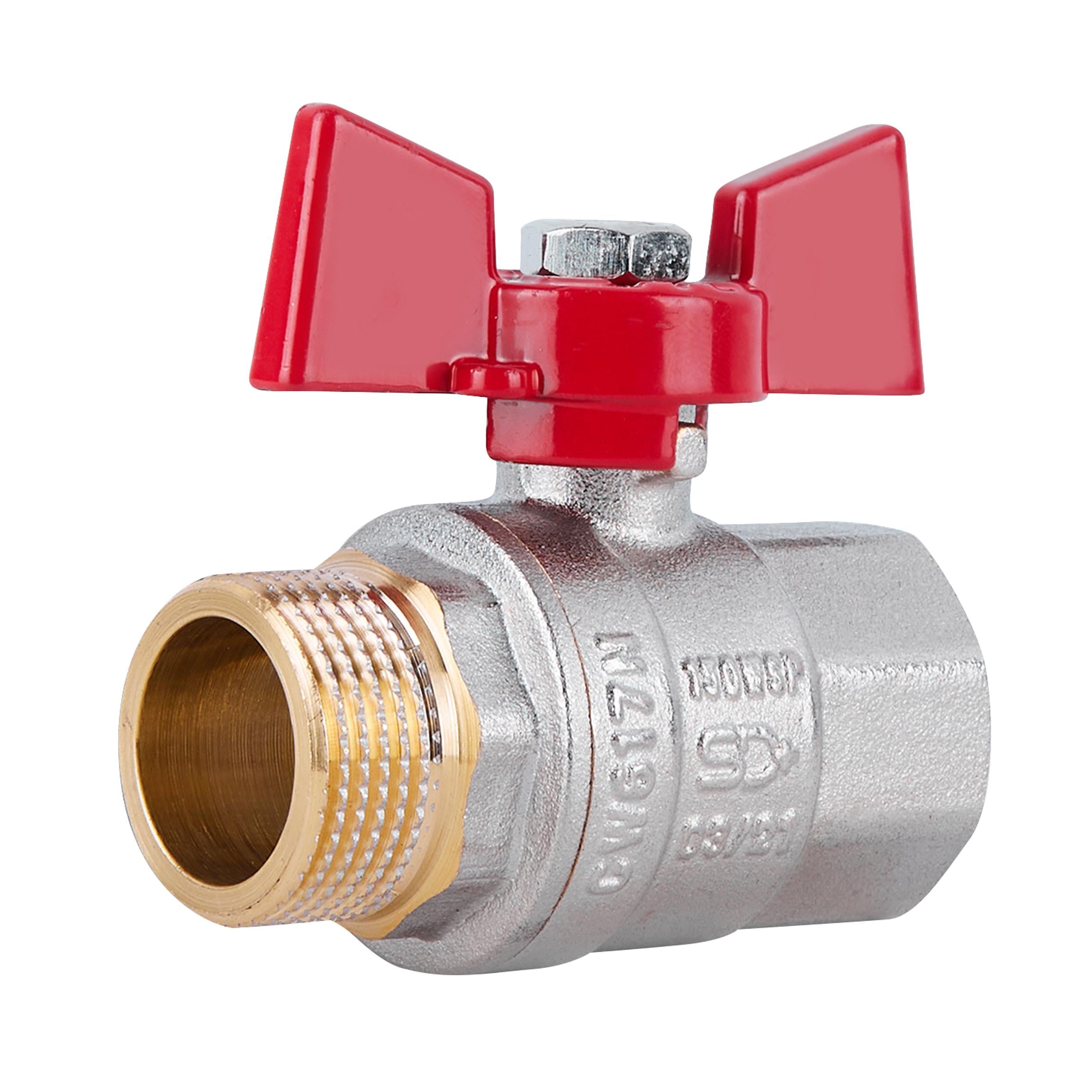 Кран шаровой SD Plus 3/4" ВН для воды бабочка (SD607NW20PN40)