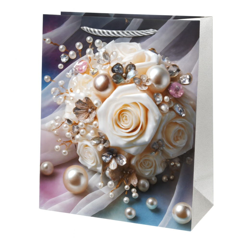 Подарочный пакет Pearl Roses R33495-L 31х42х12 см Фиолетово-синий (34188131) Подарочный пакет Pearl Roses R33495-L 31х42х12 см Фиолетово-синий (34188131)