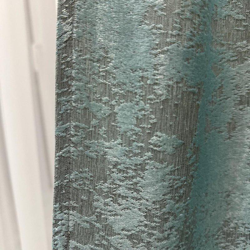 Штори жакардові з мармуровим візерунком середнє затемнення 1,5x2,7 м 2 шт. Бірюзовий (К1039-4) - фото 3 Штори жакардові з мармуровим візерунком середнє затемнення 1,5x2,7 м 2 шт. Бірюзовий (К1039-4) - фото 3