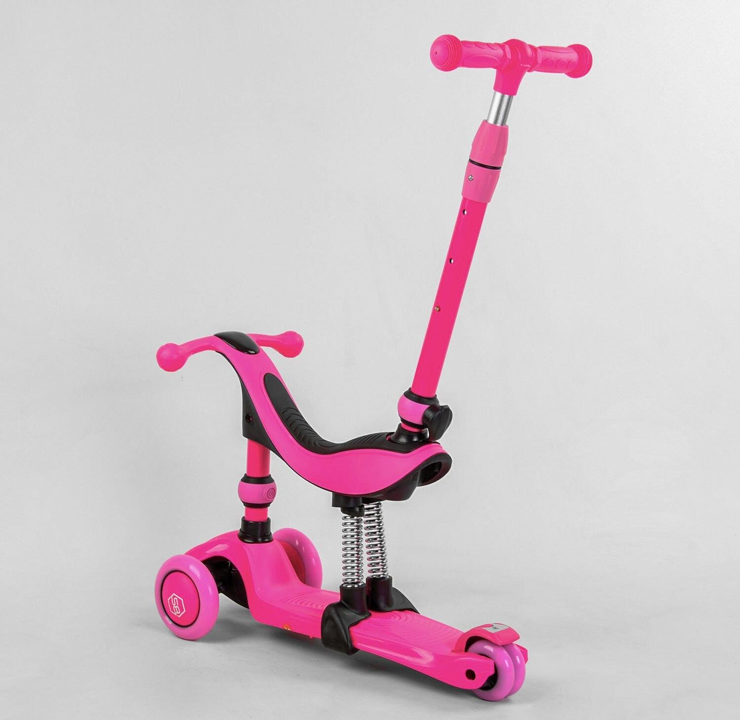 Самокат-велобіг триколісний Best Scooter 3в1 Рожевий (23180) - фото 2 Самокат-велобіг триколісний Best Scooter 3в1 Рожевий (23180) - фото 2