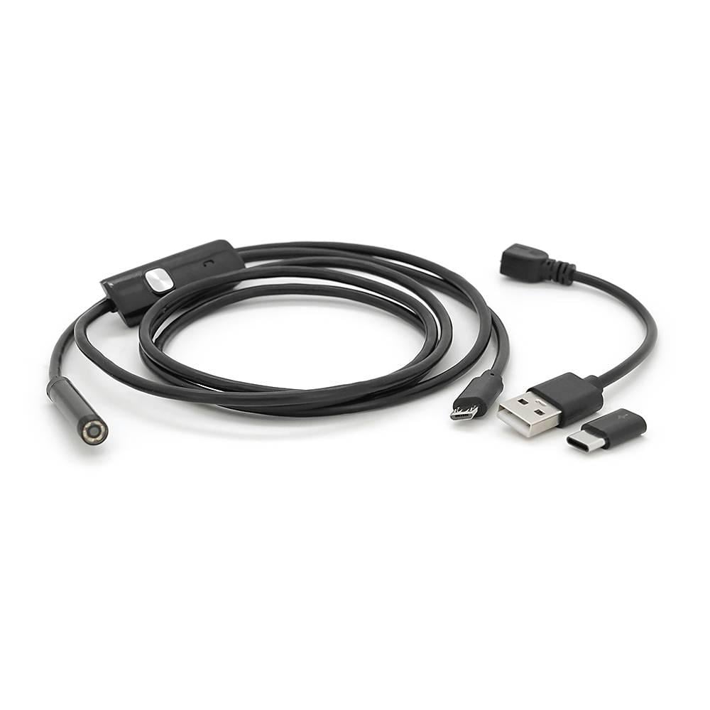 Ендоскоп 2в1 MicroUSB/PC HD 7,0 мм м'який провод 1,5 м