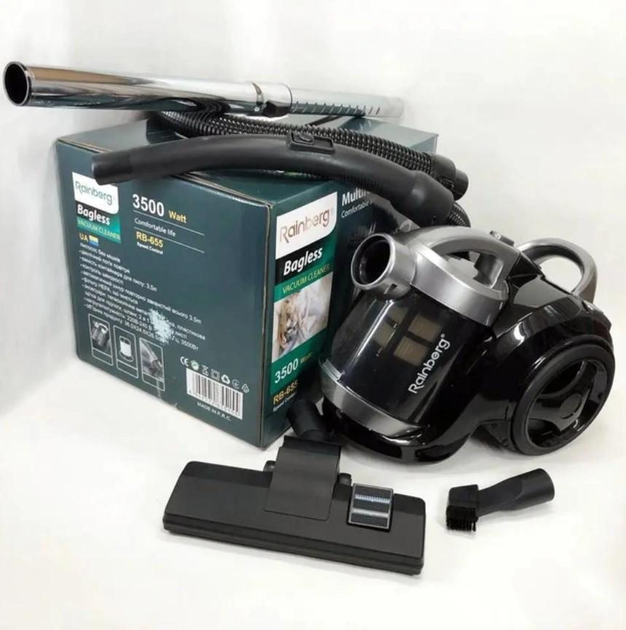 Пилосос контейнерний Rainberg RB-655 3500W циклонний HEPA (ML-05306) - фото 8 Пилосос контейнерний Rainberg RB-655 3500W циклонний HEPA (ML-05306) - фото 8
