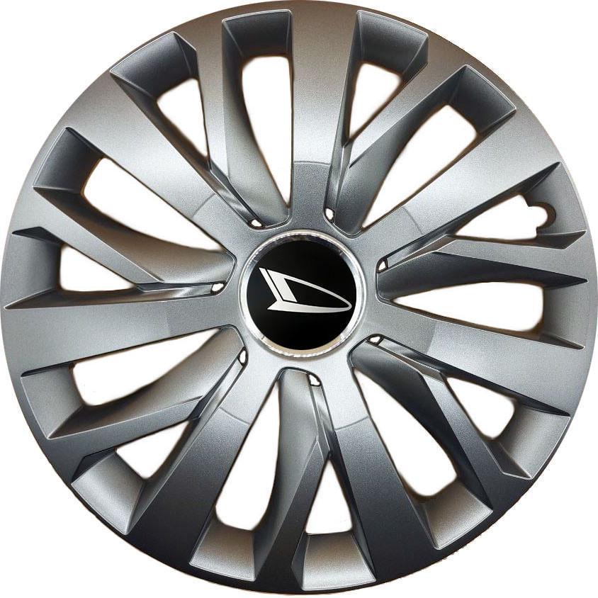 Колпаки SJS 345 с логотипом Daihatsu R15 4 шт. Серебряный (2654556144)