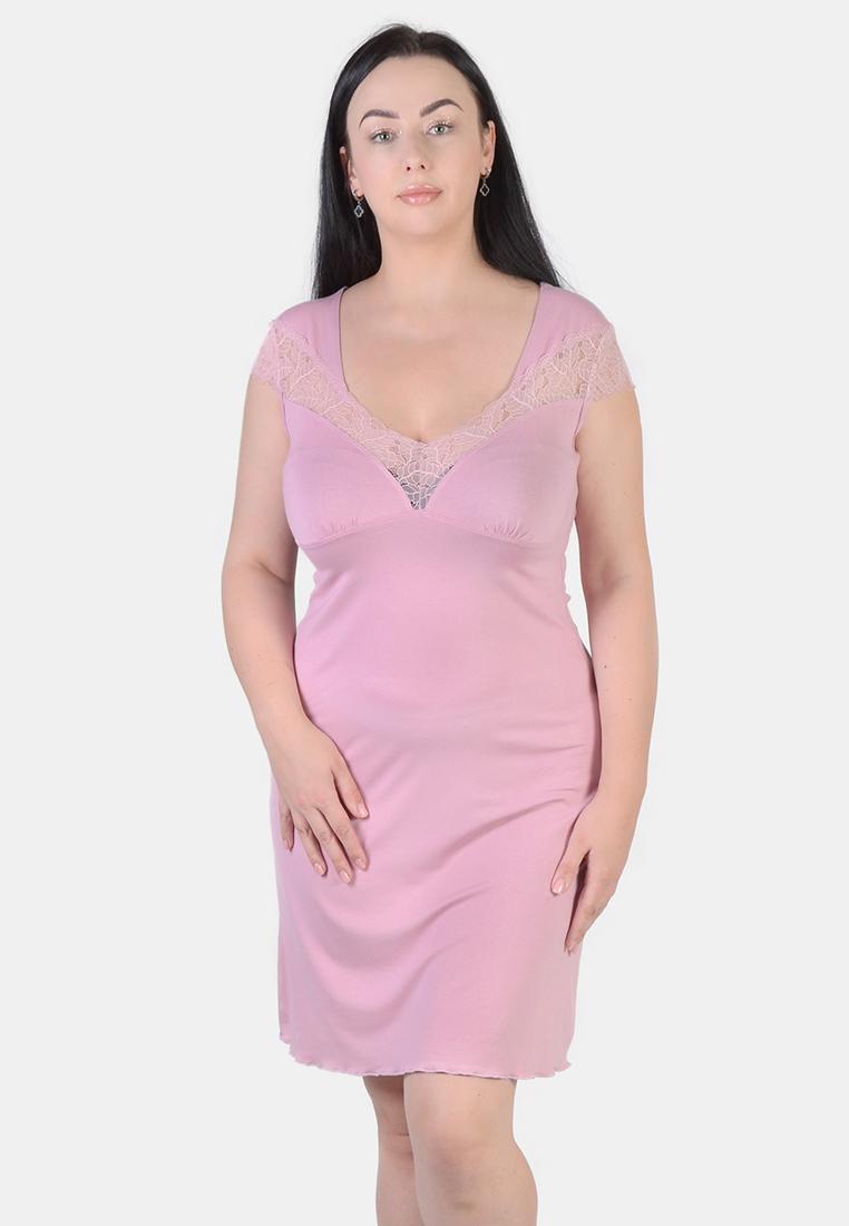 Ночная сорочка с кружевом N.EL 793-92-1 M Светло-розовый