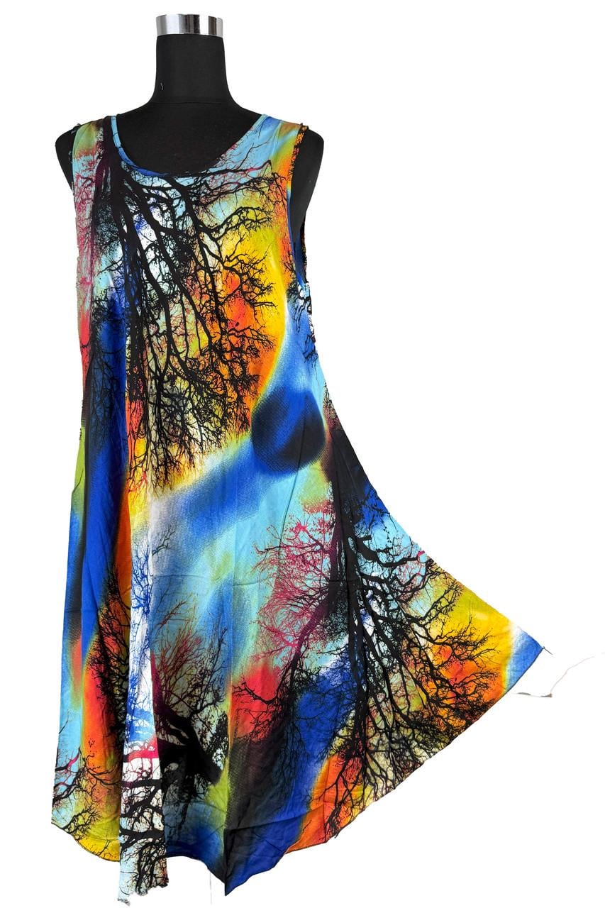 Сарафан летний клеш средней длины (C6057)