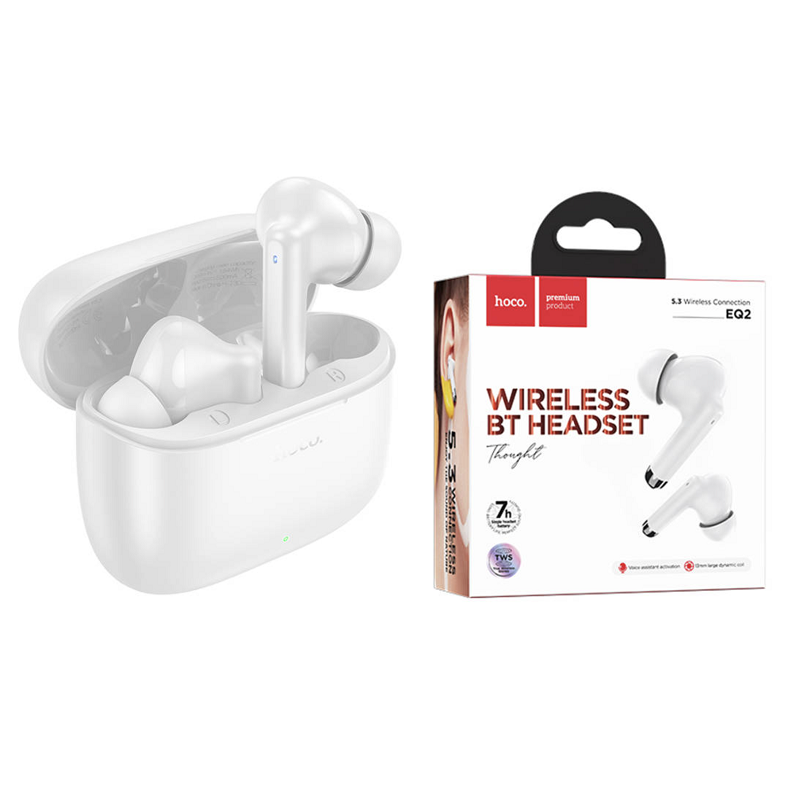 Беспроводные наушники Hoco EQ2 Thought true wireless BT headsetWhite (6931474798534)