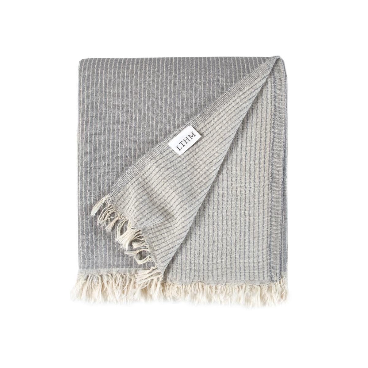 Покривало Lotus Home Premium Stripe 190х225 см Антрацит (26668189) - фото 3 Покривало Lotus Home Premium Stripe 190х225 см Антрацит (26668189) - фото 3