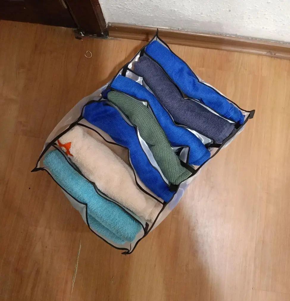 Органайзер для нижнего белья сетчатый 7 ячеек 36х24,5х19,5 см Белый/Черный (ОДШ-308-32) - фото 4 Органайзер для нижнего белья сетчатый 7 ячеек 36х24,5х19,5 см Белый/Черный (ОДШ-308-32) - фото 4