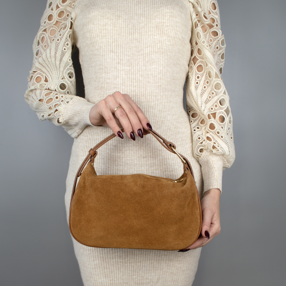 Сумка женская замшевая Virginia Conti 03800 Темно-рыжий (2423709318) - фото 2 Сумка женская замшевая Virginia Conti 03800 Темно-рыжий (2423709318) - фото 2