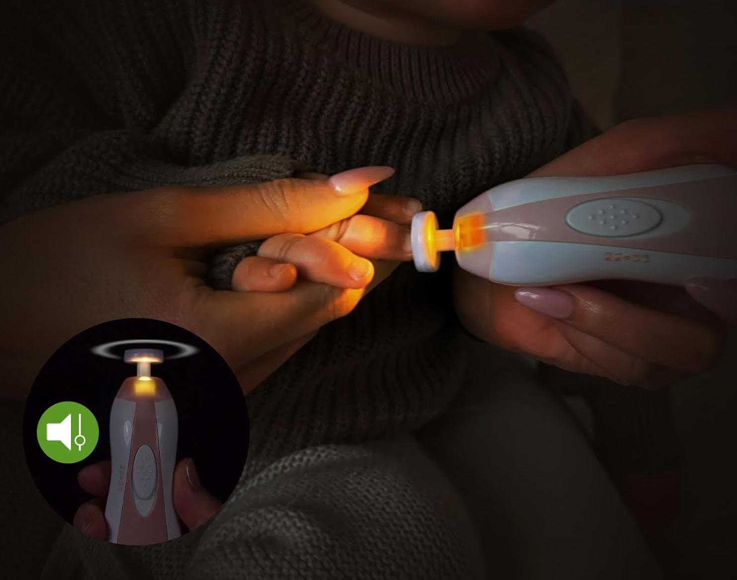 Триммер электрический детский для ногтей с 6 насадками и подсветкой в футляре Розовый (2689968800) - фото 5 Триммер электрический детский для ногтей с 6 насадками и подсветкой в футляре Розовый (2689968800) - фото 5