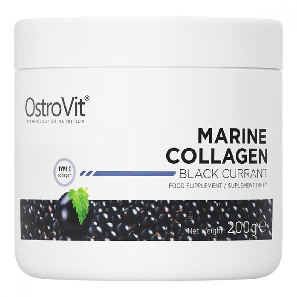 Хондропротектор для спорта OstroVit Collagen And Vitamin C Black Currant 200 г 20 порций