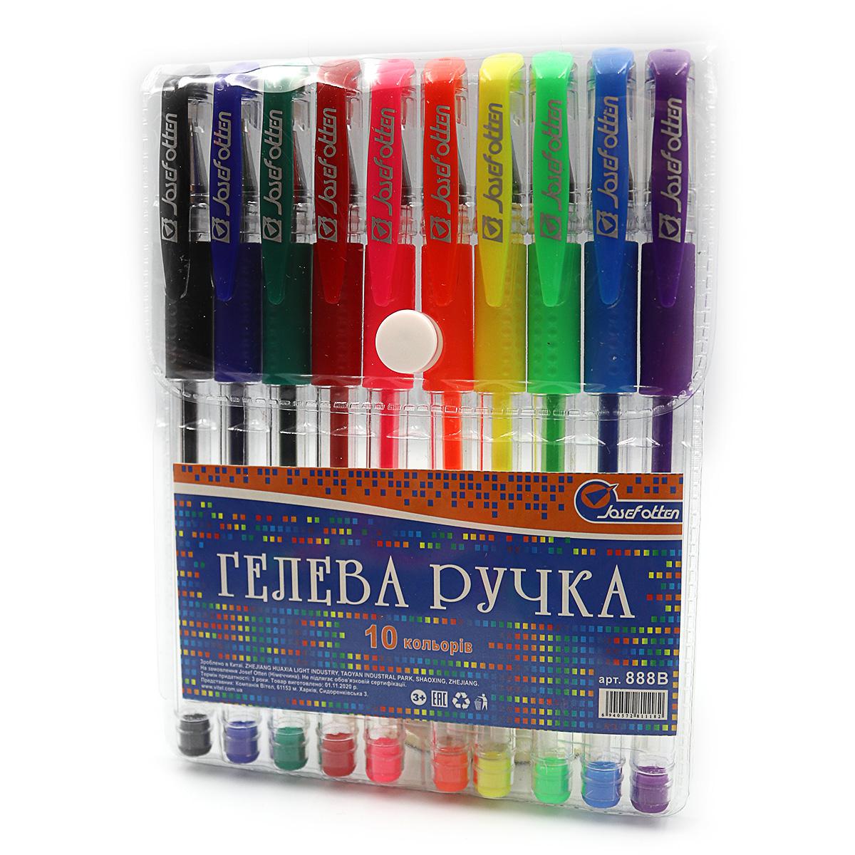 Набір ручок гелевих неон j. Otten PVC 10 шт. (MTT-131511) Набір ручок гелевих неон j. Otten PVC 10 шт. (MTT-131511)