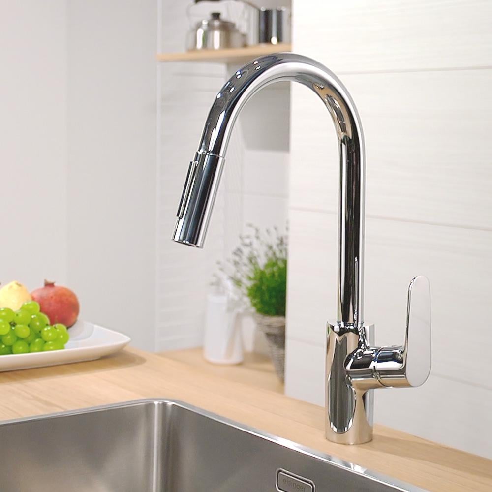 Cмеситель для кухни Hansgrohe FOCUS 73880000 с видвижной лейкой Хром (71911) - фото 4