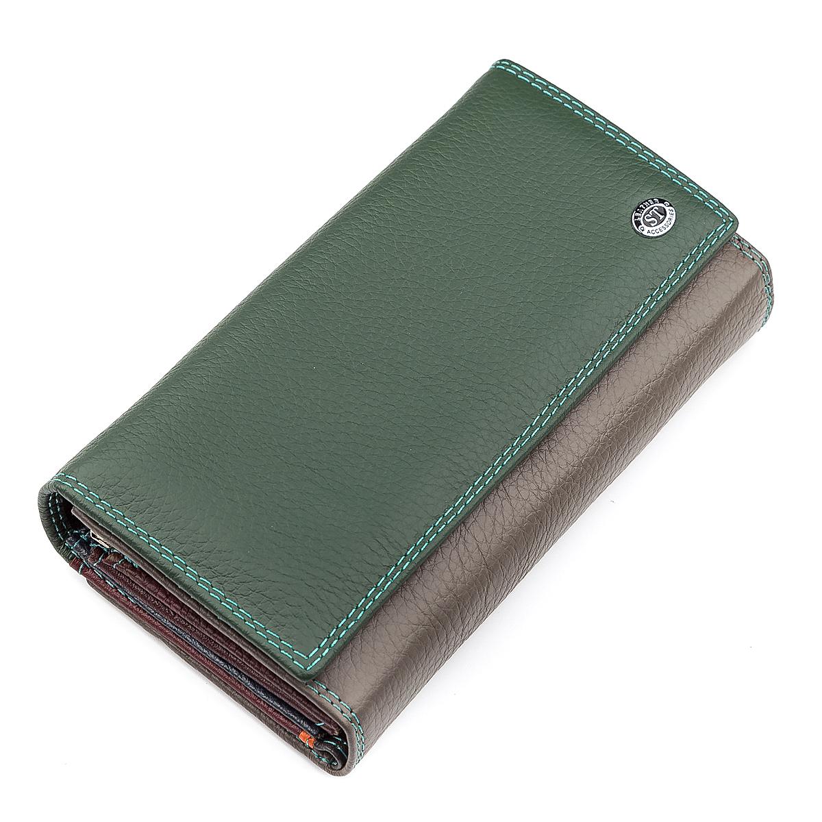 Кошелек женский ST Leather 18415 кожа Зеленый (23514)