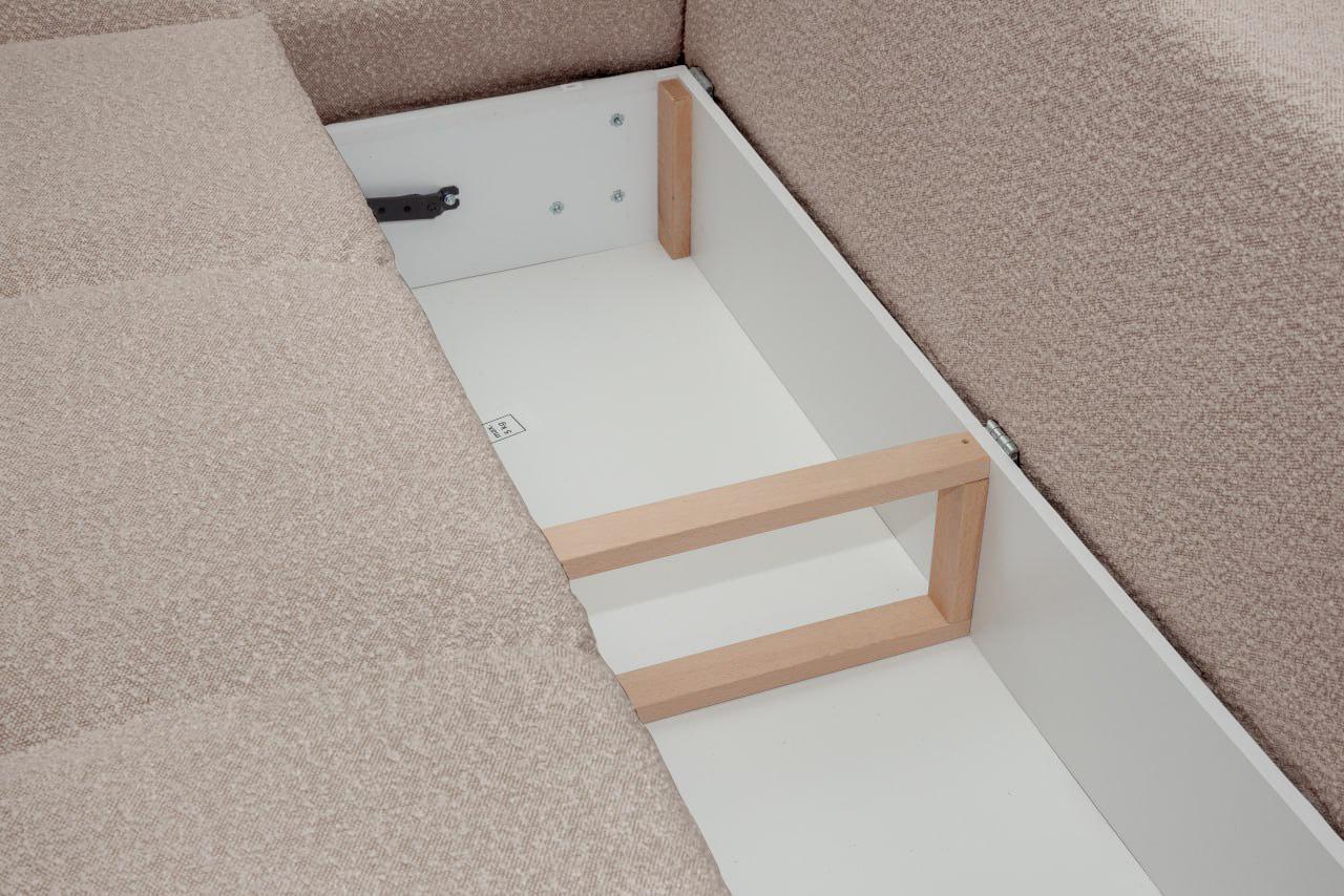 Диван кутовий 4-місний Volturno розкладний з правим шезлонгом Taupe boucle (13451) - фото 3 Диван кутовий 4-місний Volturno розкладний з правим шезлонгом Taupe boucle (13451) - фото 3