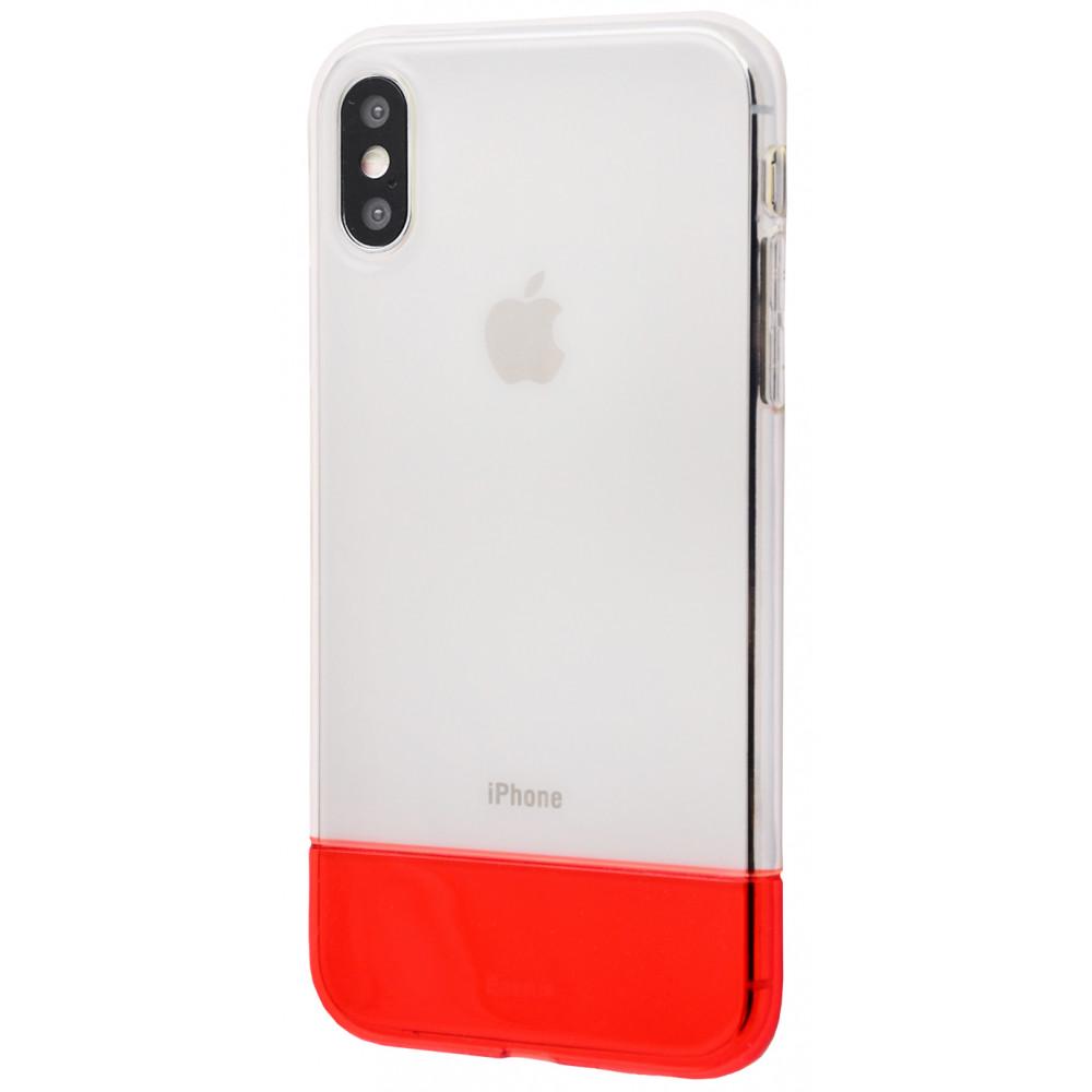 Чохол BaSEus Half To Half Soft case TPU для iPhone XS Max Red