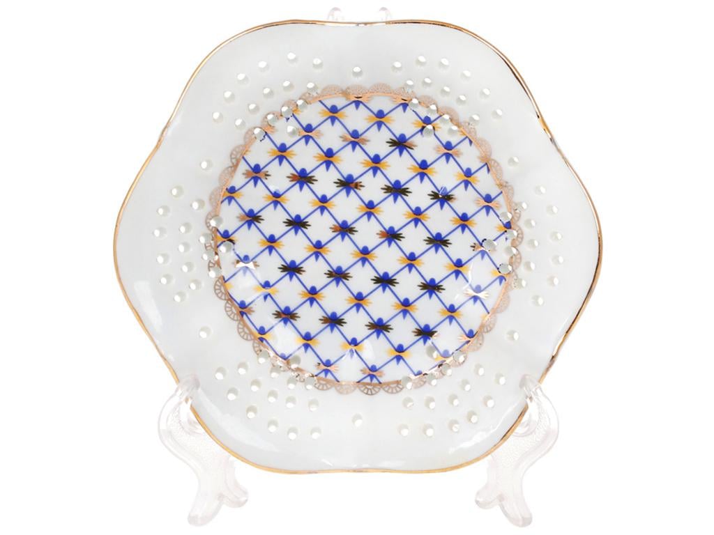 Блюдо фарфоровое Кобальтовая сетка 15 см (BDI-XX132)
