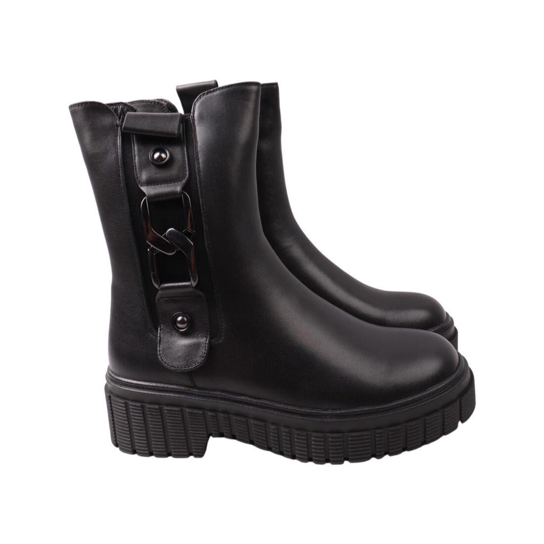 Ботинки женские Geronea из кожи р. 37 Черный (979-22ZHC)