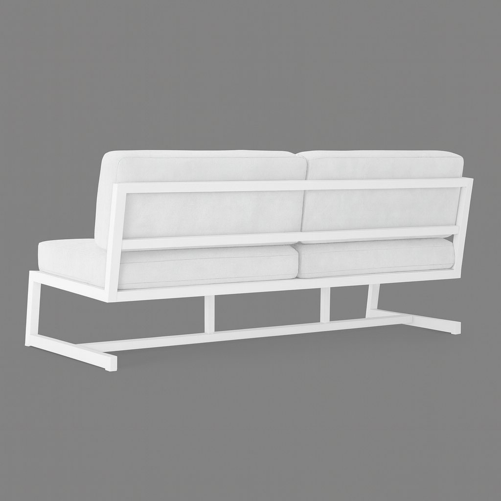 Диван металевий AVVS tech Атлас вуличний лофт оксфорд 126 см Білий/Білий (30222916) - фото 3