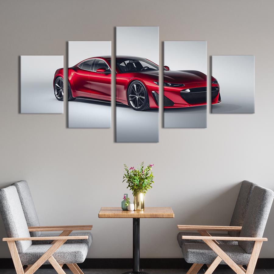 Картина на холсте Яркий красный автомобиль Drako Dragon 187x94 см (1257-52)