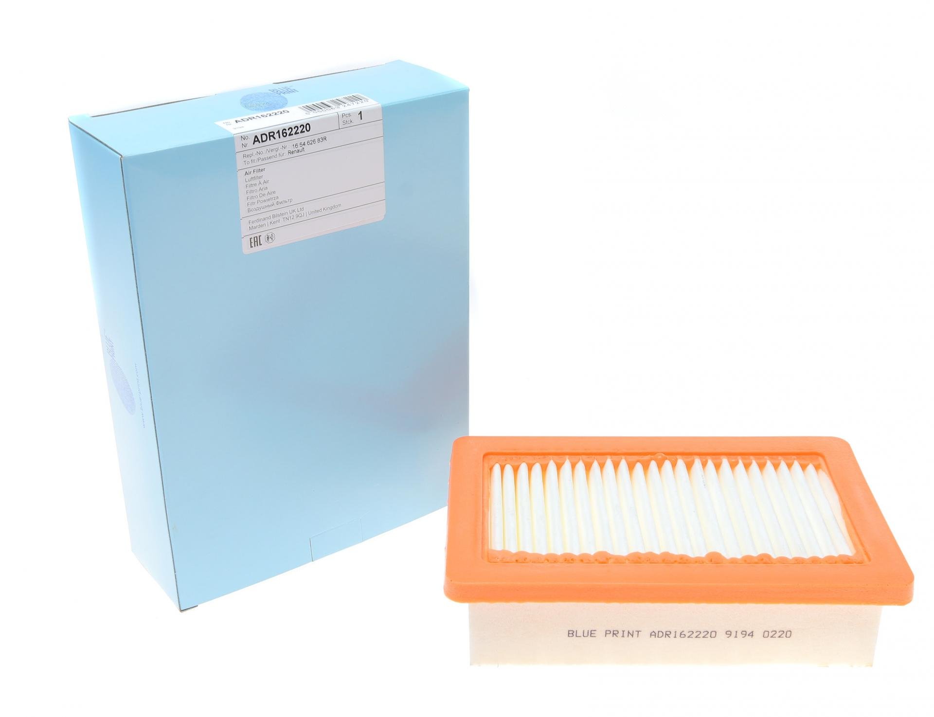 Фильтр воздушный BLUE PRINT для Renault Twingo/Smart Forfour/Fortwo 0,9/1,0 14- (ADR162220)