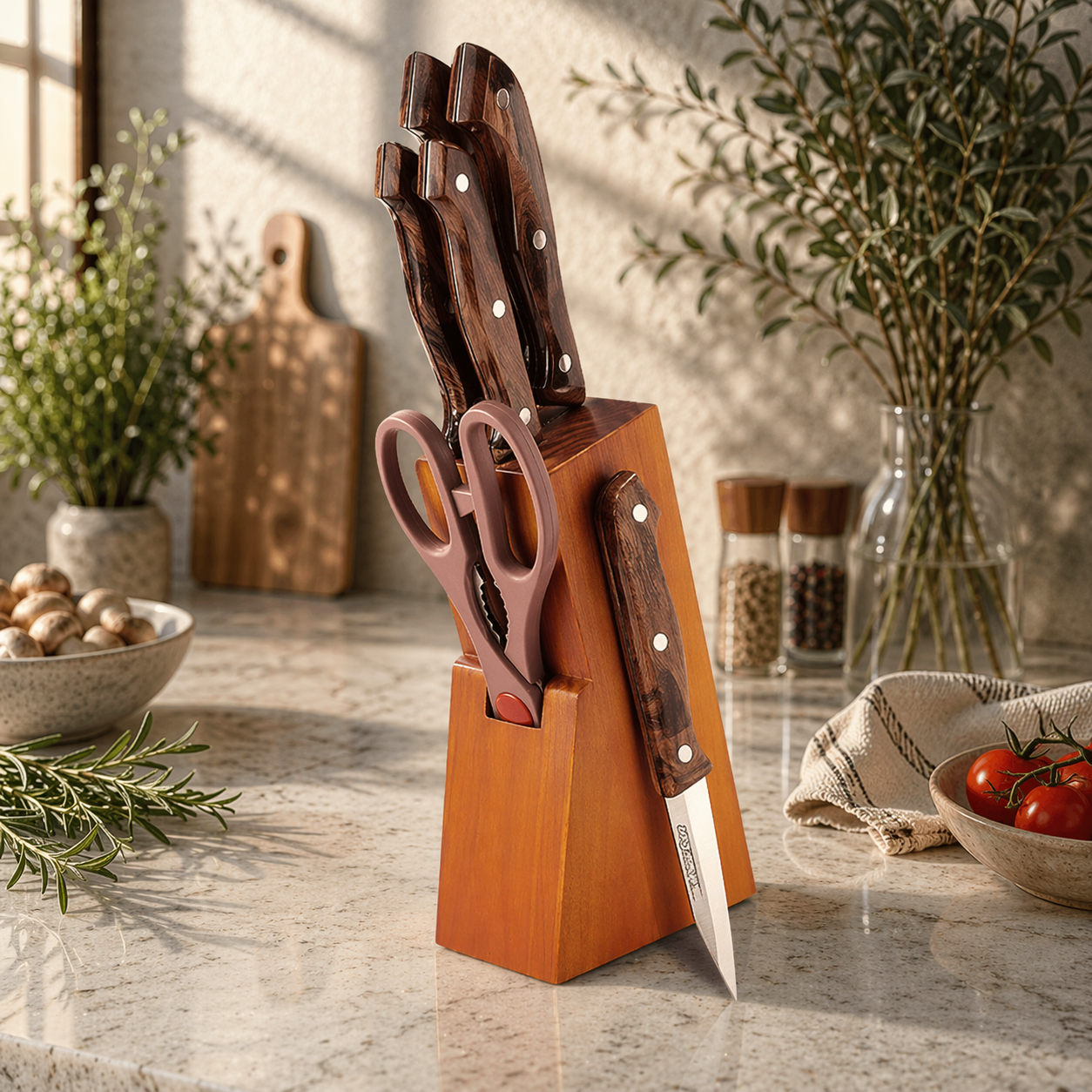 Набор кухонных ножей Maestro MR-1406 Basic 8 пр. с подставкой (34116697)