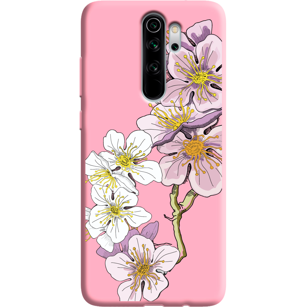 Чехол Boxface Xiaomi Redmi Note 8 Pro Cherry Blossom Розовый силикон (38222-cc4-38668)