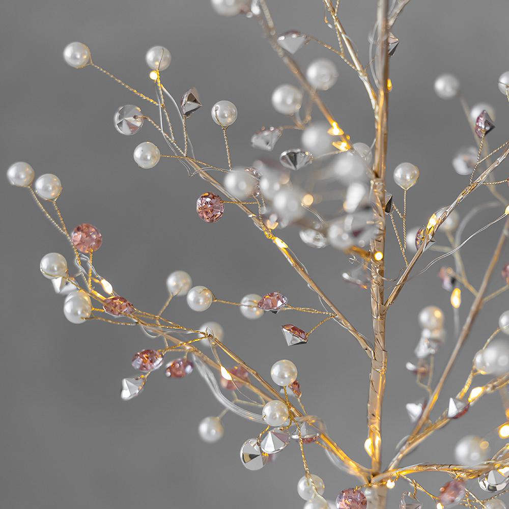 Дерево декоративное с подсветкой Жемчужный блеск 46 см - фото 2