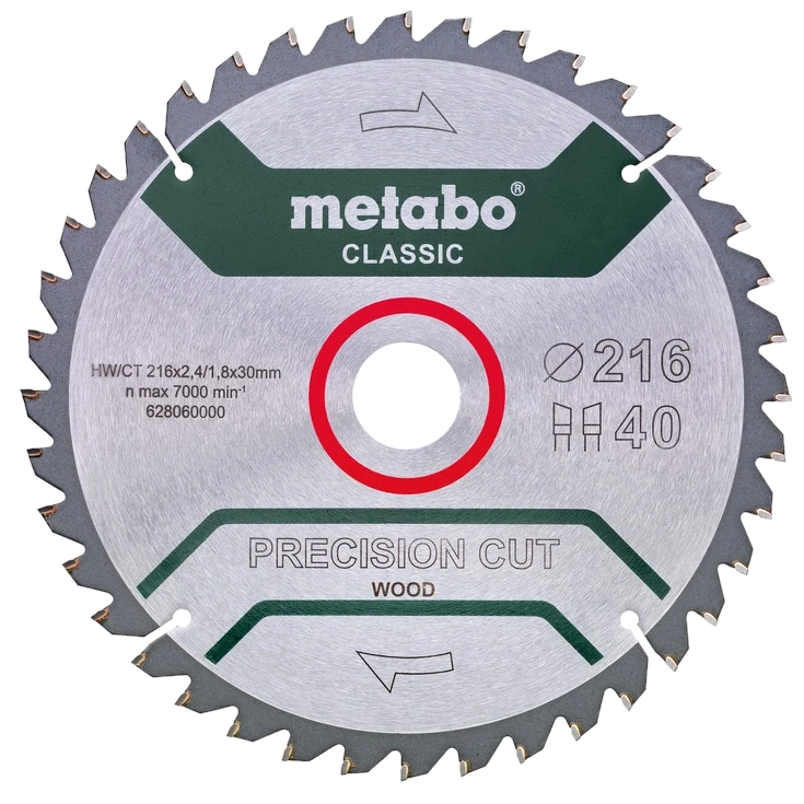 Диск пильний Metabo Z40 WZ 5°neg. precision cut wood classic 628060000 216x30 мм (2983439593) Диск пильний Metabo Z40 WZ 5°neg. precision cut wood classic 628060000 216x30 мм (2983439593)