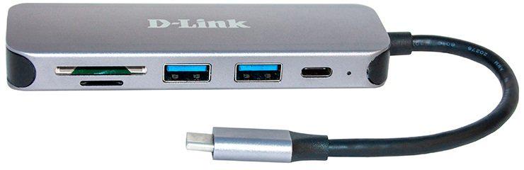 Концентратор D-Link DUB-2325 3xUSB3.0 1xUSB-C 1xHDMI USB-C Сірий - фото 2