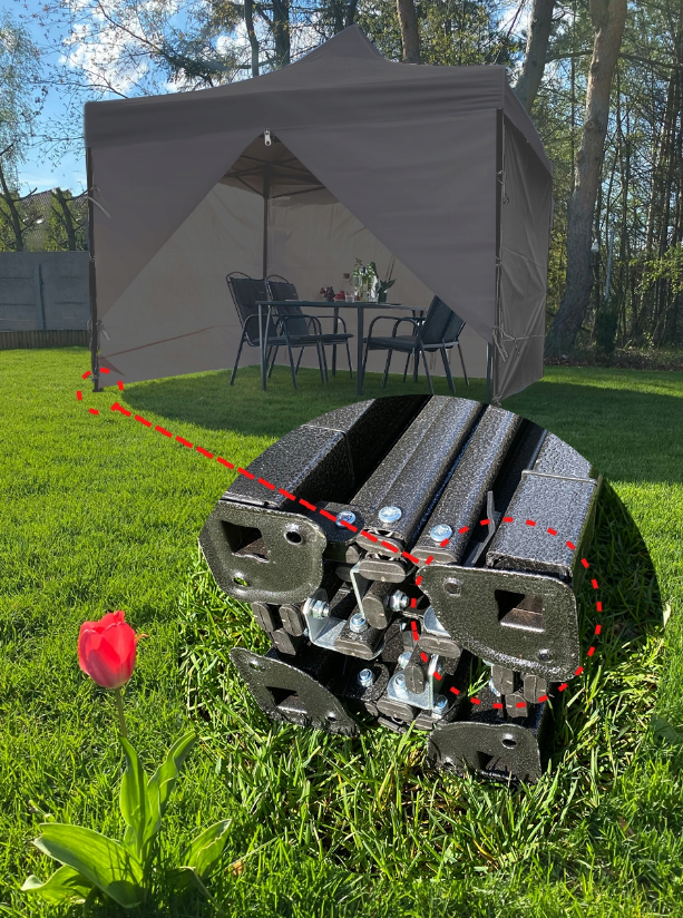 Павильон садовый Maltec 3х3 м 4 стены Серый (2166967061) - фото 10