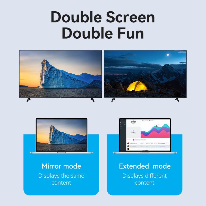 Кабель Vention Type-C/USB-HDMI 1080p 60Гц USB-C/USB-A для HDMI металлический Черный (ACYHB) - фото 13 Кабель Vention Type-C/USB-HDMI 1080p 60Гц USB-C/USB-A для HDMI металлический Черный (ACYHB) - фото 13