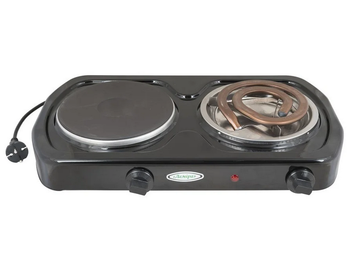 Электроплита двухконфорочная ЛЕМИРА ЭПТЧ Диск и широкий тен 2х2,5 кВт 220 В (94-0117)