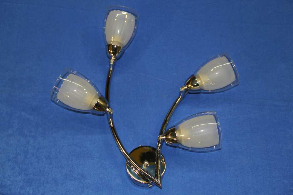 Бра с плафонами Ray B01340D/4 MIX FGD+CR Белый (IR005057)