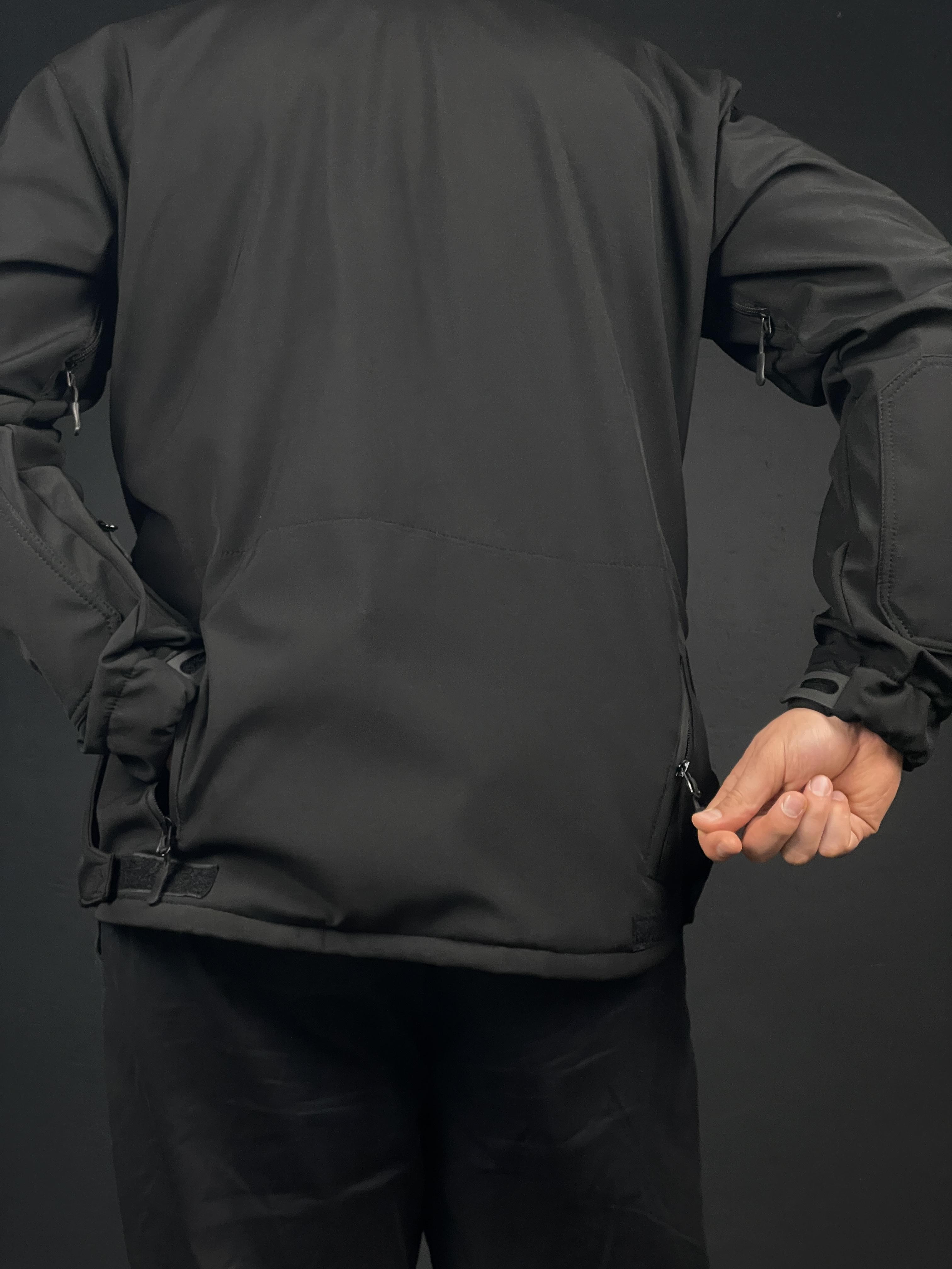 Військова куртка COOPERR Soft Shell III з прихованим капюшоном XL Чорний (KUR-10.1.XL) - фото 10 Військова куртка COOPERR Soft Shell III з прихованим капюшоном XL Чорний (KUR-10.1.XL) - фото 10