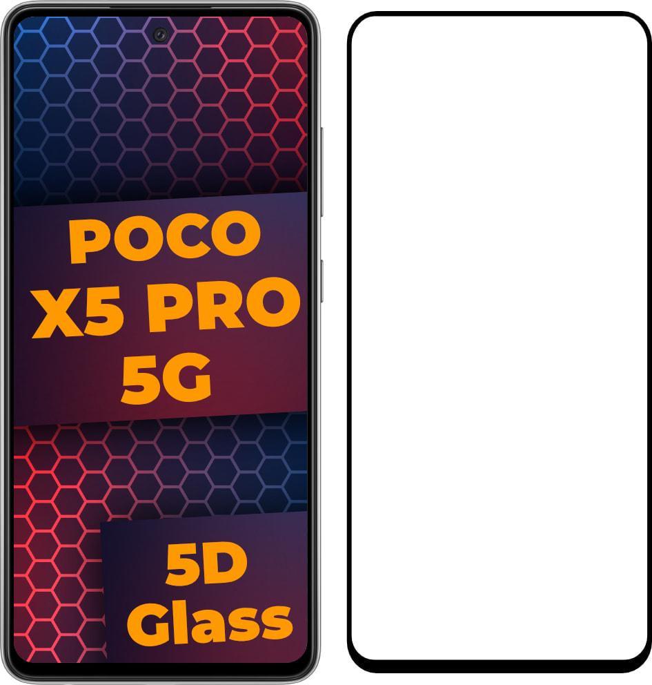 5D стекло Xiaomi Poco X5 Pro 5G (Защитное Full Glue) Black (36902)