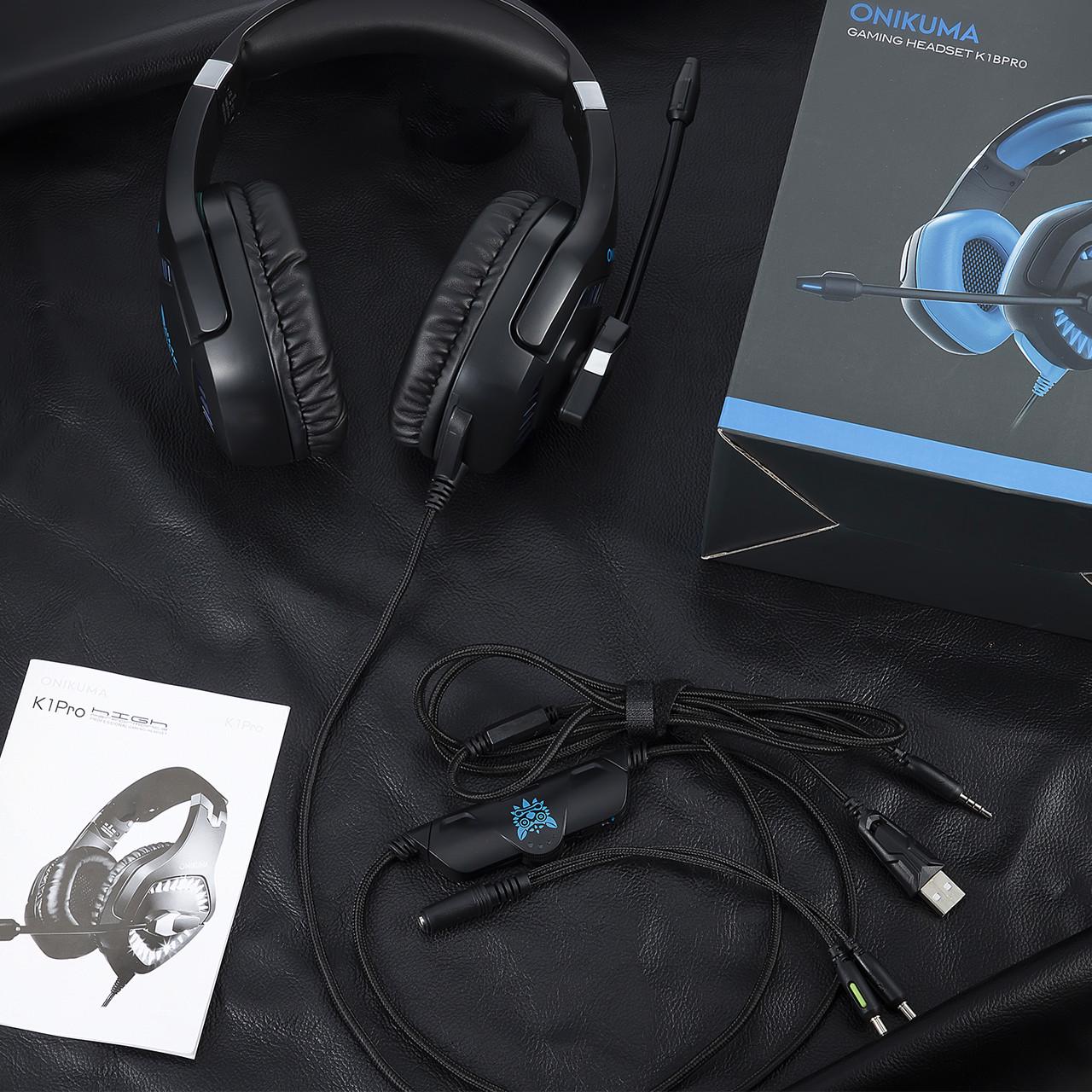 Наушники игровые ONIKUMA K1 Pro с LED подсветкой/микрофоном Красный - фото 7 Наушники игровые ONIKUMA K1 Pro с LED подсветкой/микрофоном Красный - фото 7