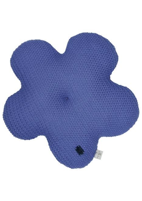 Декоративна подушка в'язана Квіточка 40 см Волошковий